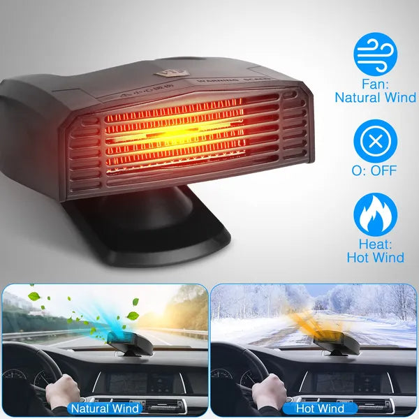 Portable Car Heater Heating Fan 2 In 1 Defroster Defogger Demister Windshield Heater Automotive Cooling Fan - view 9