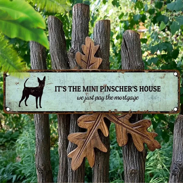 Miniature Pinscher House Aluminum Sign UV Printed Vintage Plaque For Home Garage Cafe Bar Restaurant Decor - view 4