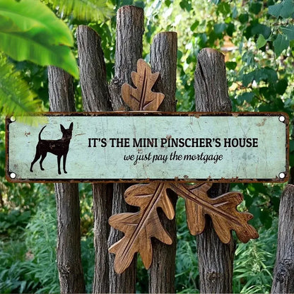 Miniature Pinscher House Aluminum Sign UV Printed Vintage Plaque For Home Garage Cafe Bar Restaurant Decor - view 4