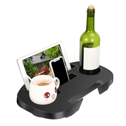 Zero Gravity Chair Cup Holder Clip On Side Tray W Beverage Can Mobile Devices Slots - view 2