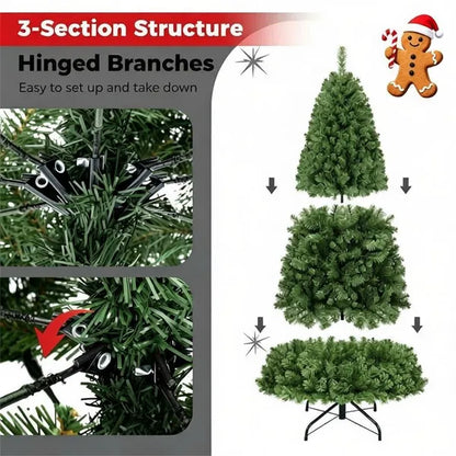 7 FT Pre-Lit Artificial Christmas Tree With 500 Dual Color LED Lights - view 3
