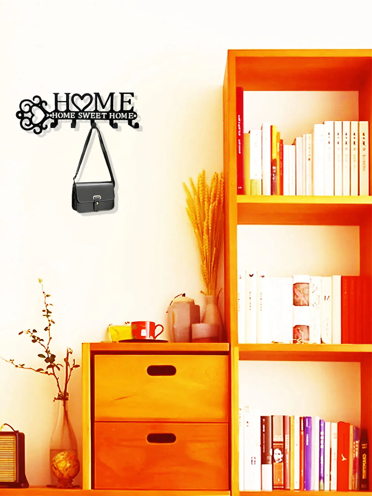 Super Sturdy Wall Hook Rack Entryway Kitchen Storage Organizer Modern Style - view 5