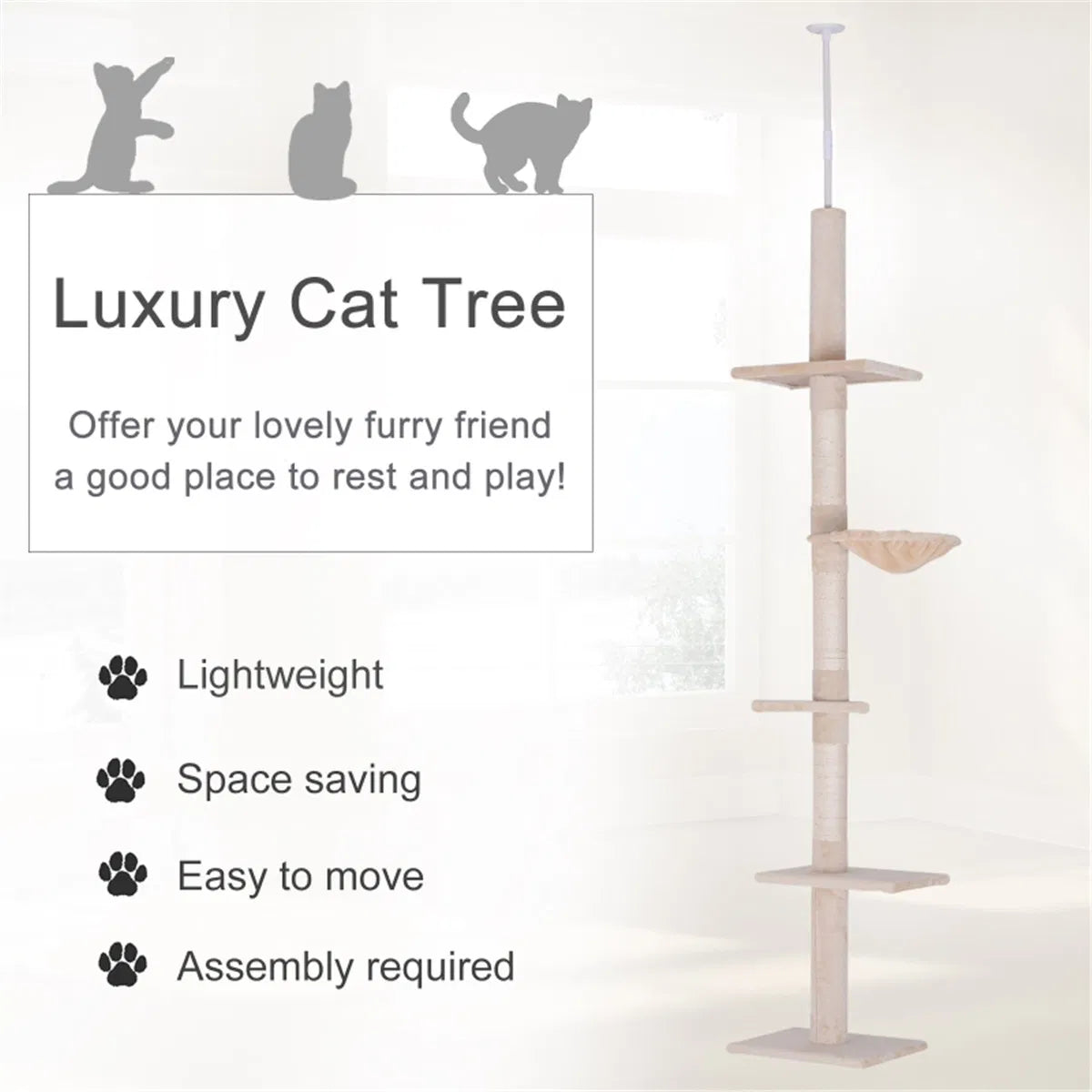 Wooden Cat House/Cat Trees / Cat Climbing Tower - view 2