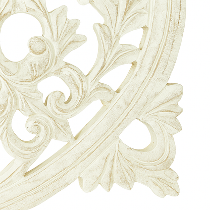 White Square Shape Handcrafted Wooden Wall Decor Elegant Home Accent - view 5