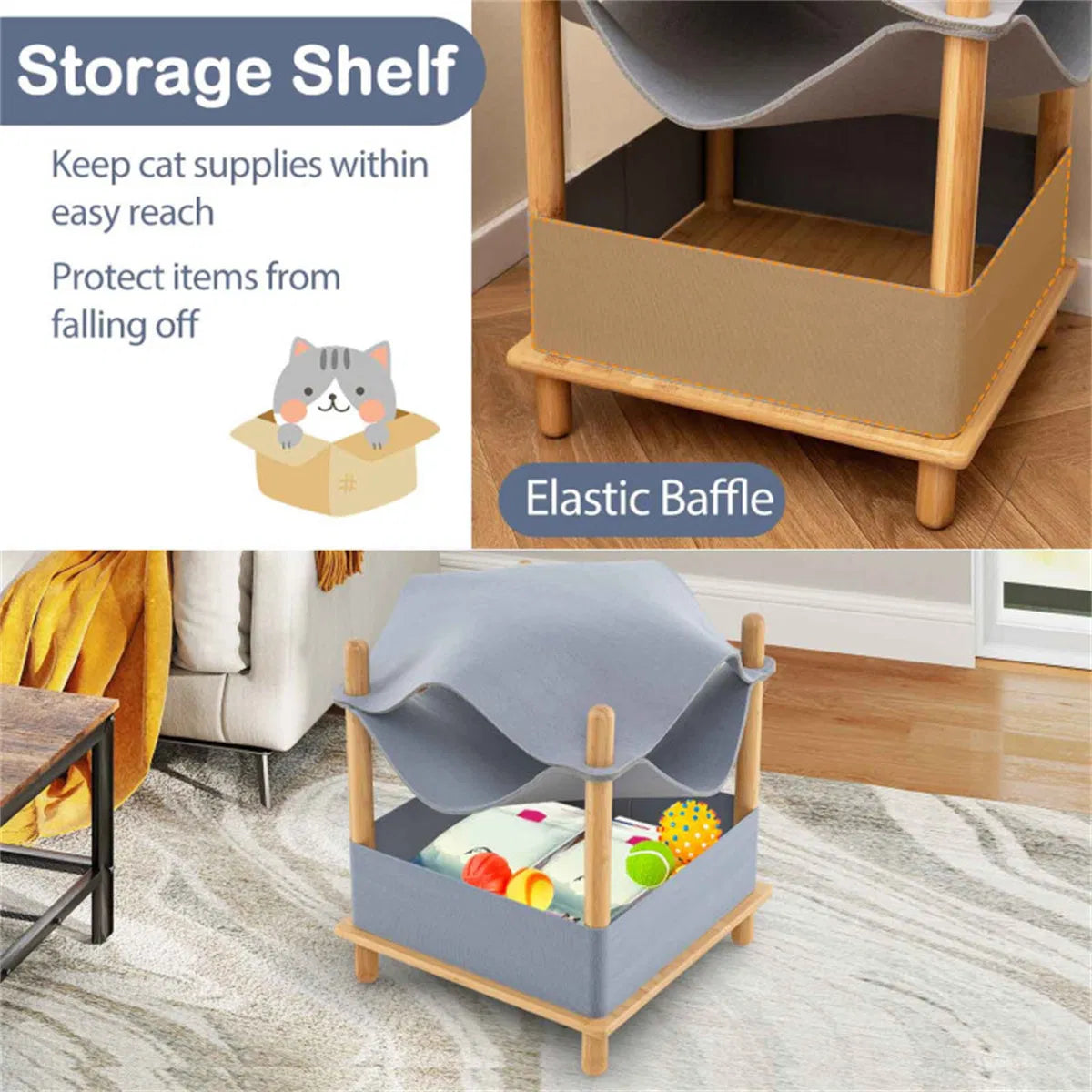 2-Tier Cat Condo with Hammock - view 7