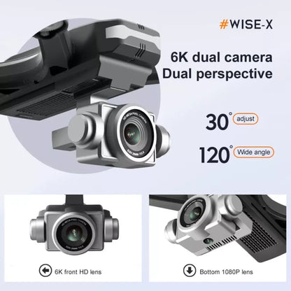 2026 Professional Drone 6K HD Dual Camera Wifi FPV Portable RC Quadcopter 2 BATTERY - view 3