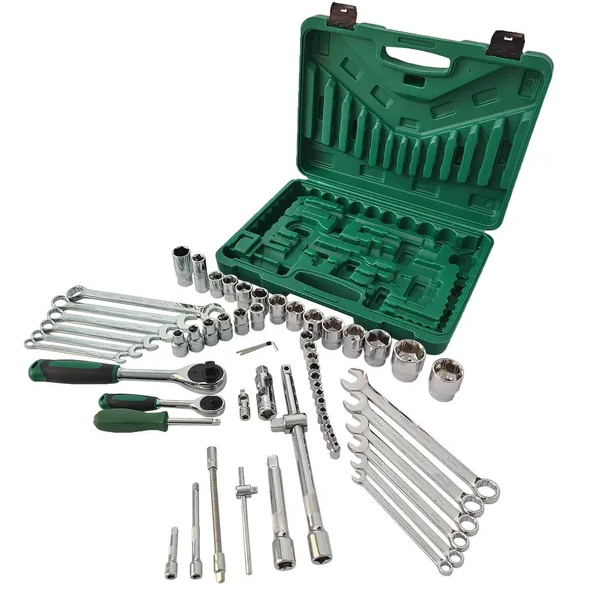 61-Piece Mechanics Tool Set, Socket Tool Set - Including Ratchet Set Metric Drive Socket Wrenches Set - view 4