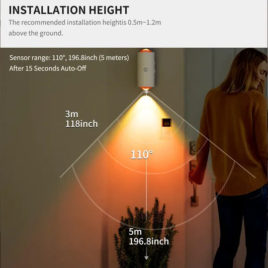 Motion Sensor Night Light Wall Lamp With USB Type-C Charging Ultra Long Battery Life Magnetic Mount Colorful Neon - view 2