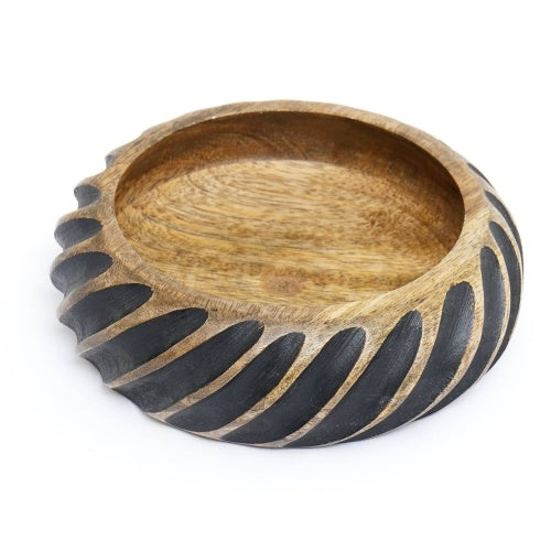 Dannel Handmade Wooden Bowl With Black Filler