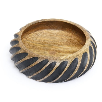 Dannel Handmade Wooden Bowl With Black Filler