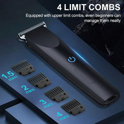 Men Pro Electric Hair Clippers Beard Trimmer Cutting Barber Shaving Machine Black Logistics Only For USPS. TK TMEU Only - view 3