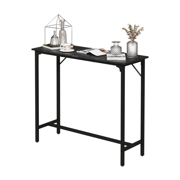 43-Inch Bar Table (Black) - 209 Lbs Capacity Pub Height Table With Durable MDF Top & Metal Frame