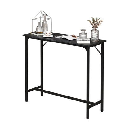 43-Inch Bar Table (Black) - 209 Lbs Capacity Pub Height Table With Durable MDF Top & Metal Frame