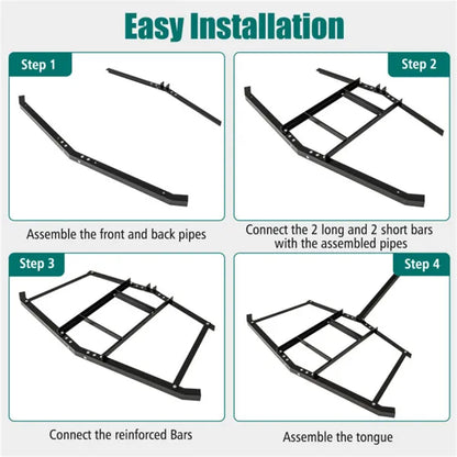74" Heavy-Duty Drag Harrow With 80 Lbs Load Capacity, Tow-Behind Leveling Tool For Driveway, Garden & Farm - view 2