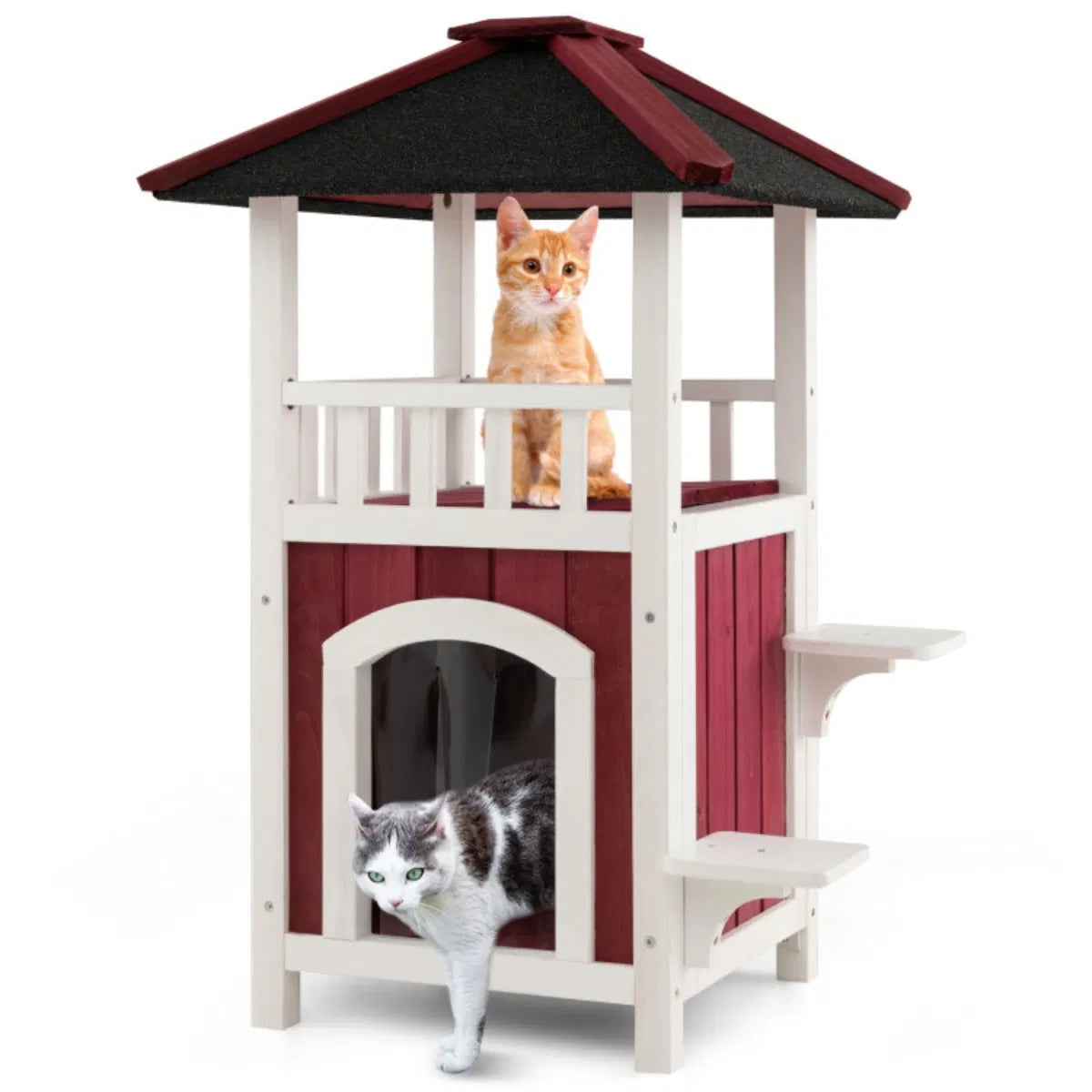 34" H Wooden Cat House - view 5