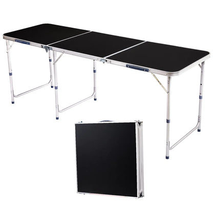 6ft Aluminum Alloy Folding Table Black - view 3