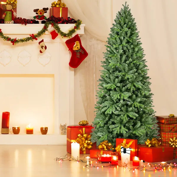 Artificial 6ft Green Christmas Tree With 1032 PE&PVC Mixed Branch Tips, 300L Warm White Led, Memory Wire&iron Wire - view 4