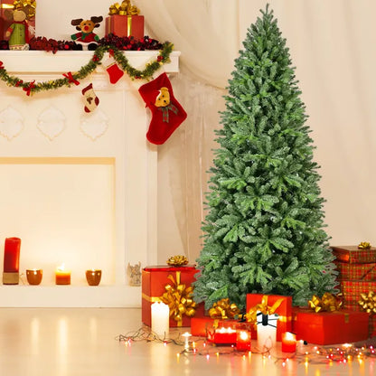 Artificial 6ft Green Christmas Tree With 1032 PE&PVC Mixed Branch Tips, 300L Warm White Led, Memory Wire&iron Wire - view 4
