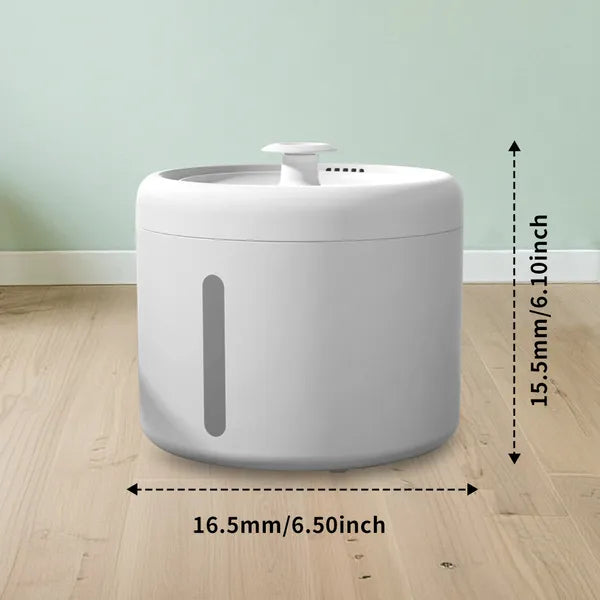 2500ML USB Round Pet Water Fountain, Automatic Cat Water Dispenser With Circulating Pump, Detachable For Easy Cleaning - view 2