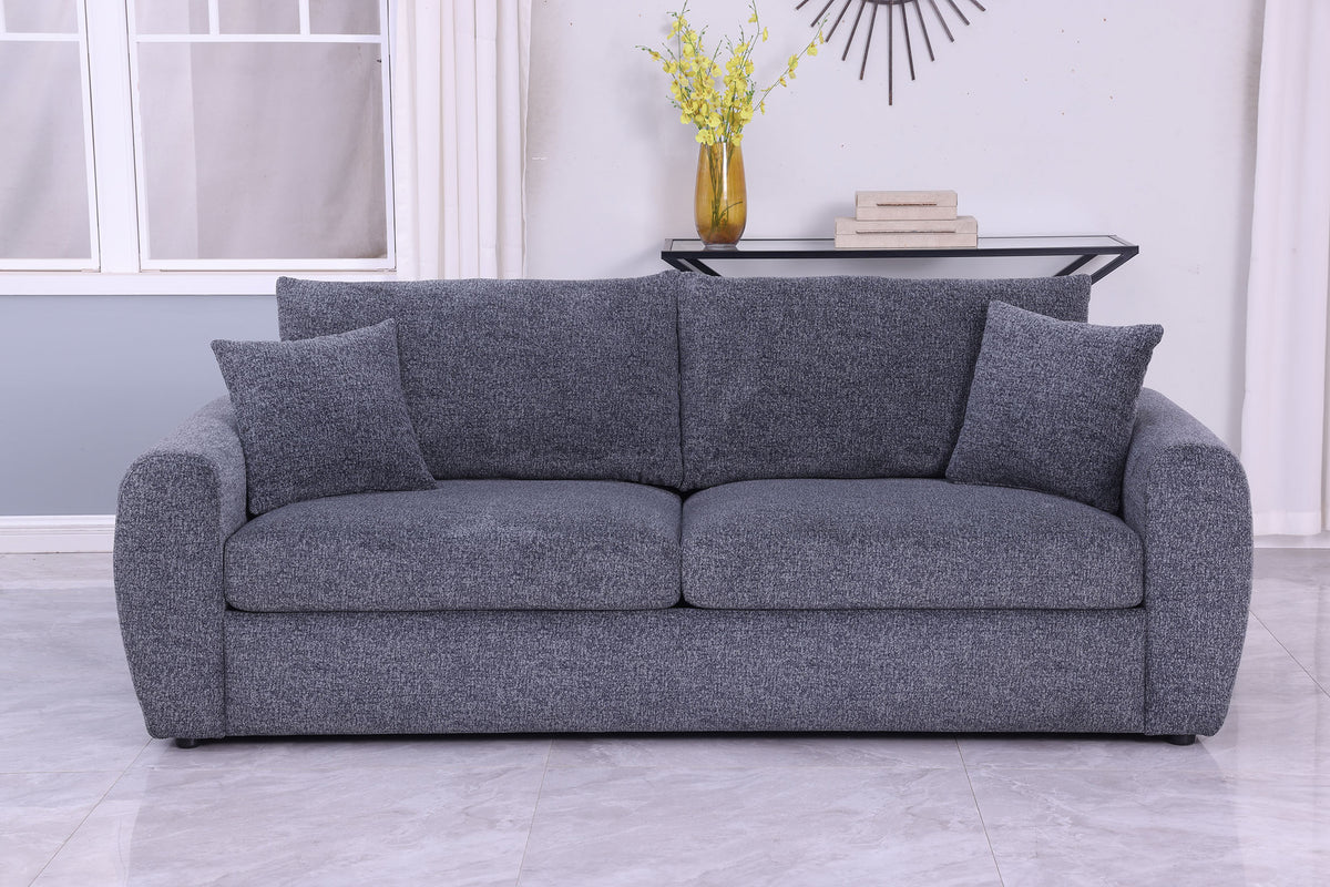 Modern Minimalist Comfortable Fabric GREY Sofa - view 5