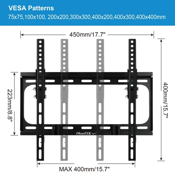 TV Wall Mount Tilt Dual Arm TV Mount Brackets Maximum VESA 400x400mm For 32-55in TVs - view 3