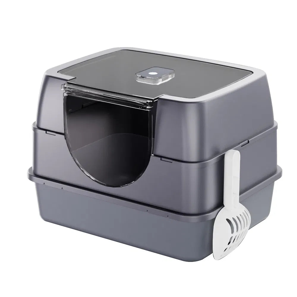 Enclosed Cat Litter Box, Orange - Odor-Locking, Spacious For Large Cats, A Must-Have For Cat Parents - view 4