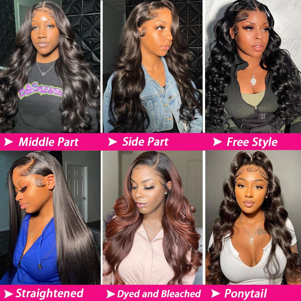 13x6 Lace Front Human Hair Wig Natural Color, Body Wave, Density - view 2