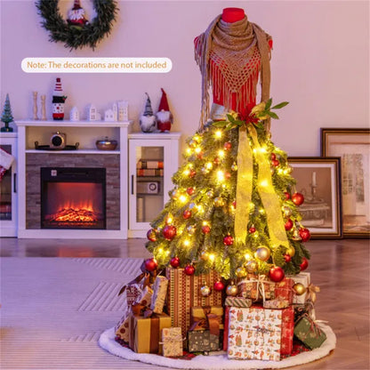 5 FT Pre-lit Mannequin Artificial Christmas Tree Dress Form - view 3