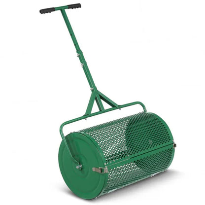 24" Lawn Topdressing Spreader With 0.75"×0.5" Mesh, Compost Spreader For Soil Sand Fertilizer Green - view 3