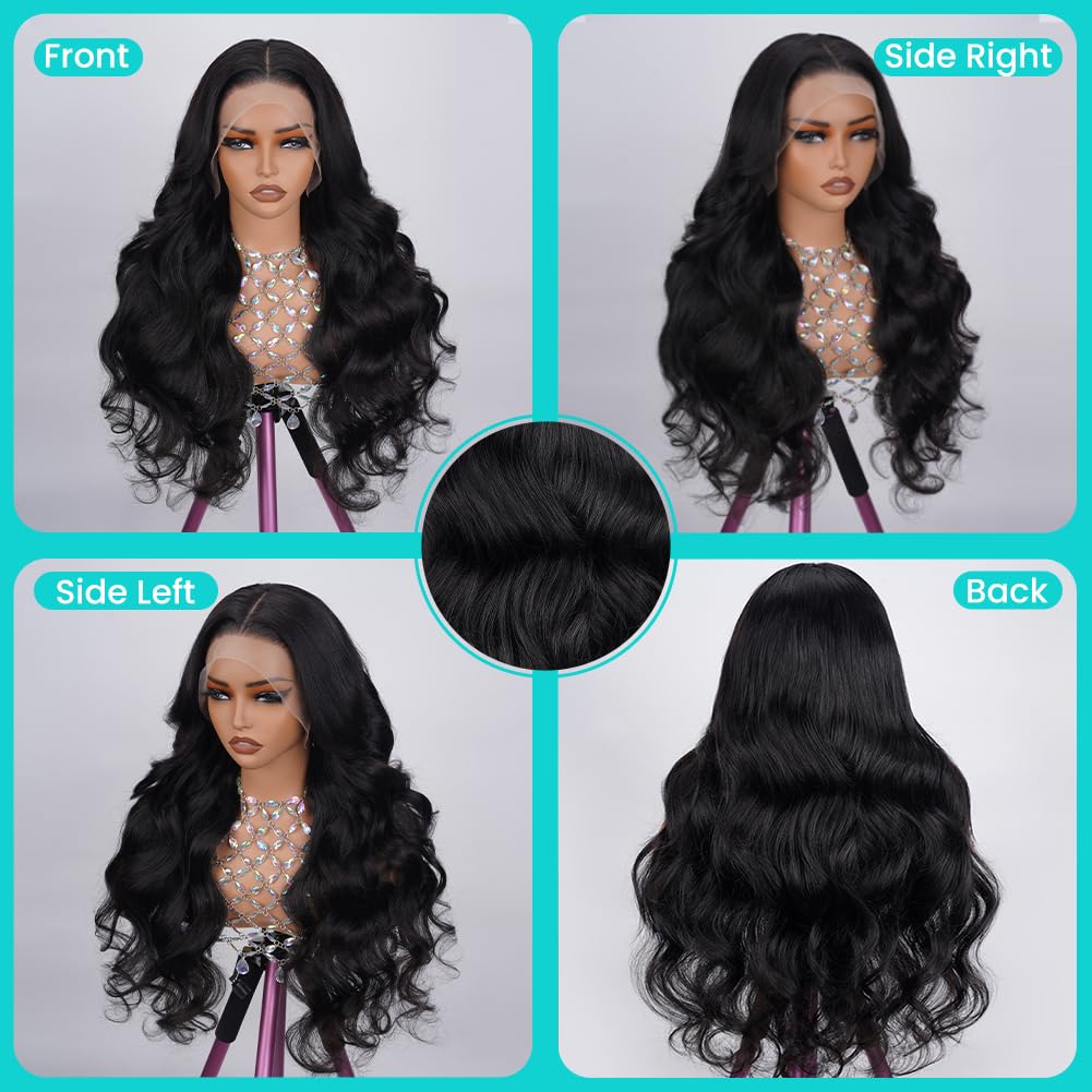 13x4 Lace Front Human Hair Wig Body Wave, Natural Color, Density - view 3