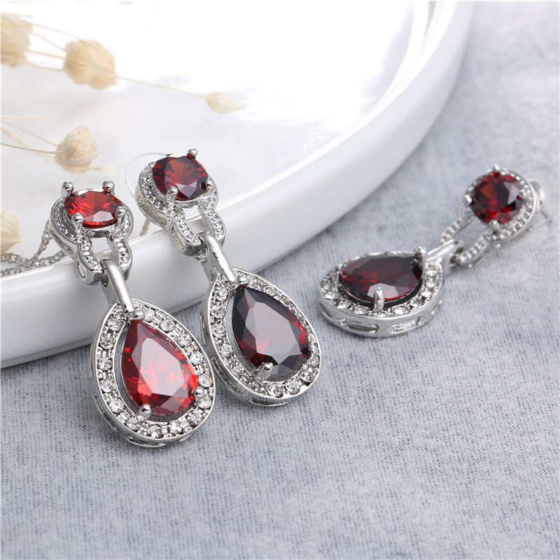 Necklace Earrings Zircon Set - view 5