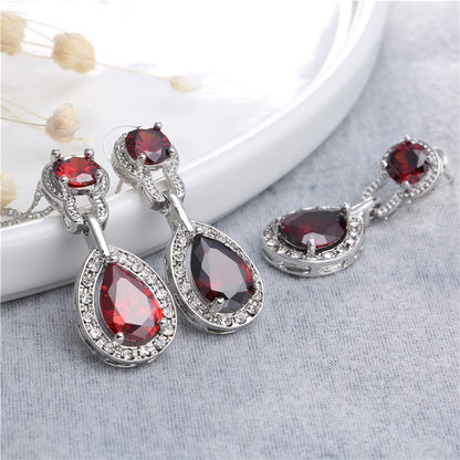 Necklace Earrings Zircon Set - view 5