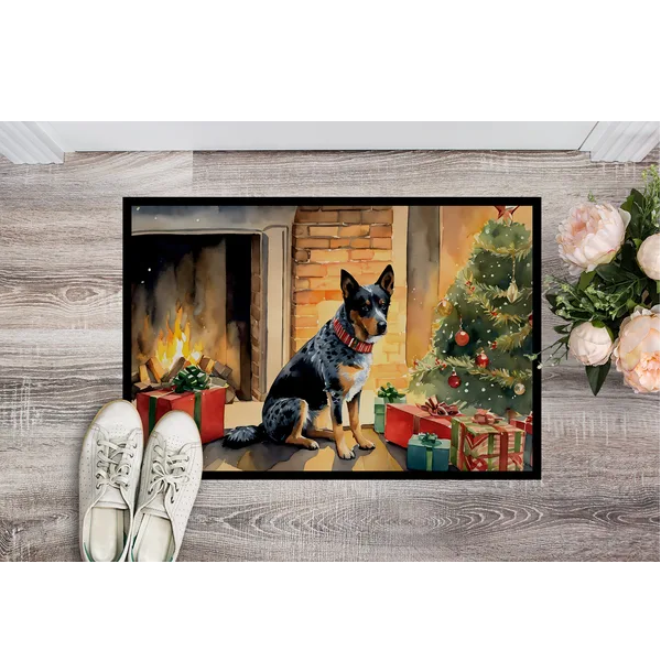Australian Cattle Dog Cozy Christmas Doormat Front Door Mat Indoor Outdoor Rugs For Entryway - view 2