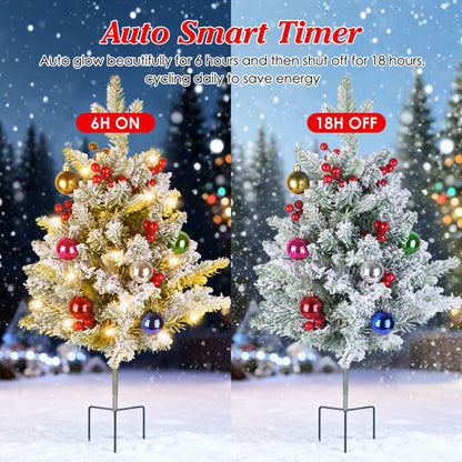 50 LED Lifelike Artificial Christmas Tree - 8 Lighting Modes, Auto 6H/18H Timer & IP44 Waterproof - view 4