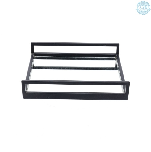 Handcrafted Glass With Metal Frame Serving Tray - view 4