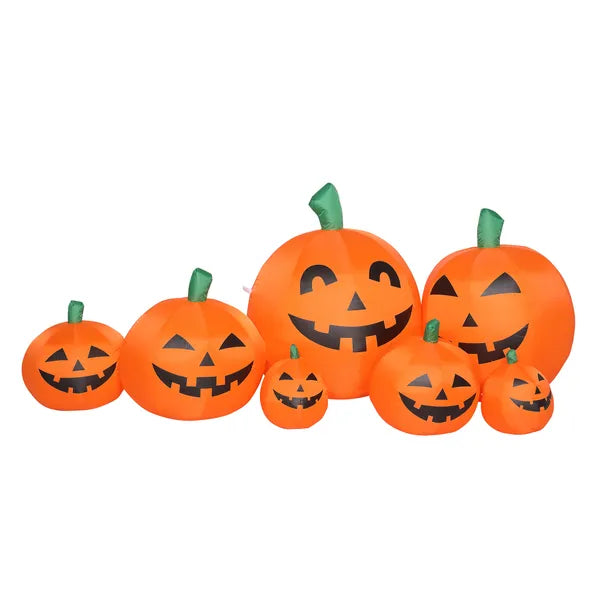 7ft Classic 7pcs LED String Lights 7pcs Pumpkin Inflatable Halloween Decoration - view 4