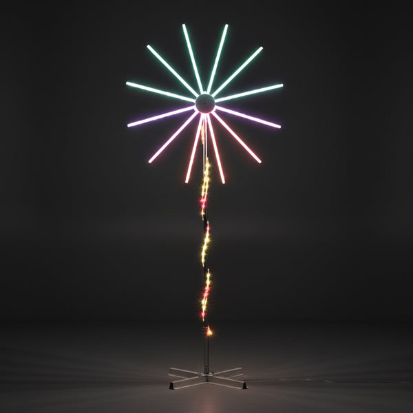 8.3FT Lighted Firework Light With Stand Christmas Decorations, Lighted Holiday Decor With 180 RGB LED Lights - view 6