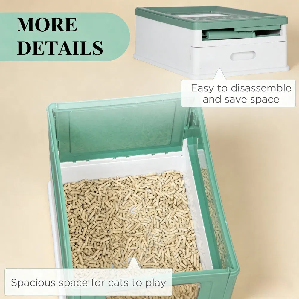 Stainless Steel Enclosed Litter Box for Cats - view 4