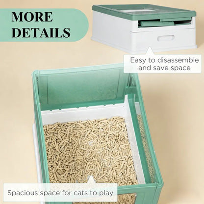Stainless Steel Enclosed Litter Box for Cats - view 4
