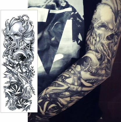 5Pcs Large Temporary Body Art Arm Tattoo Sticker Sleeve Man Women Waterproof USA - view 3
