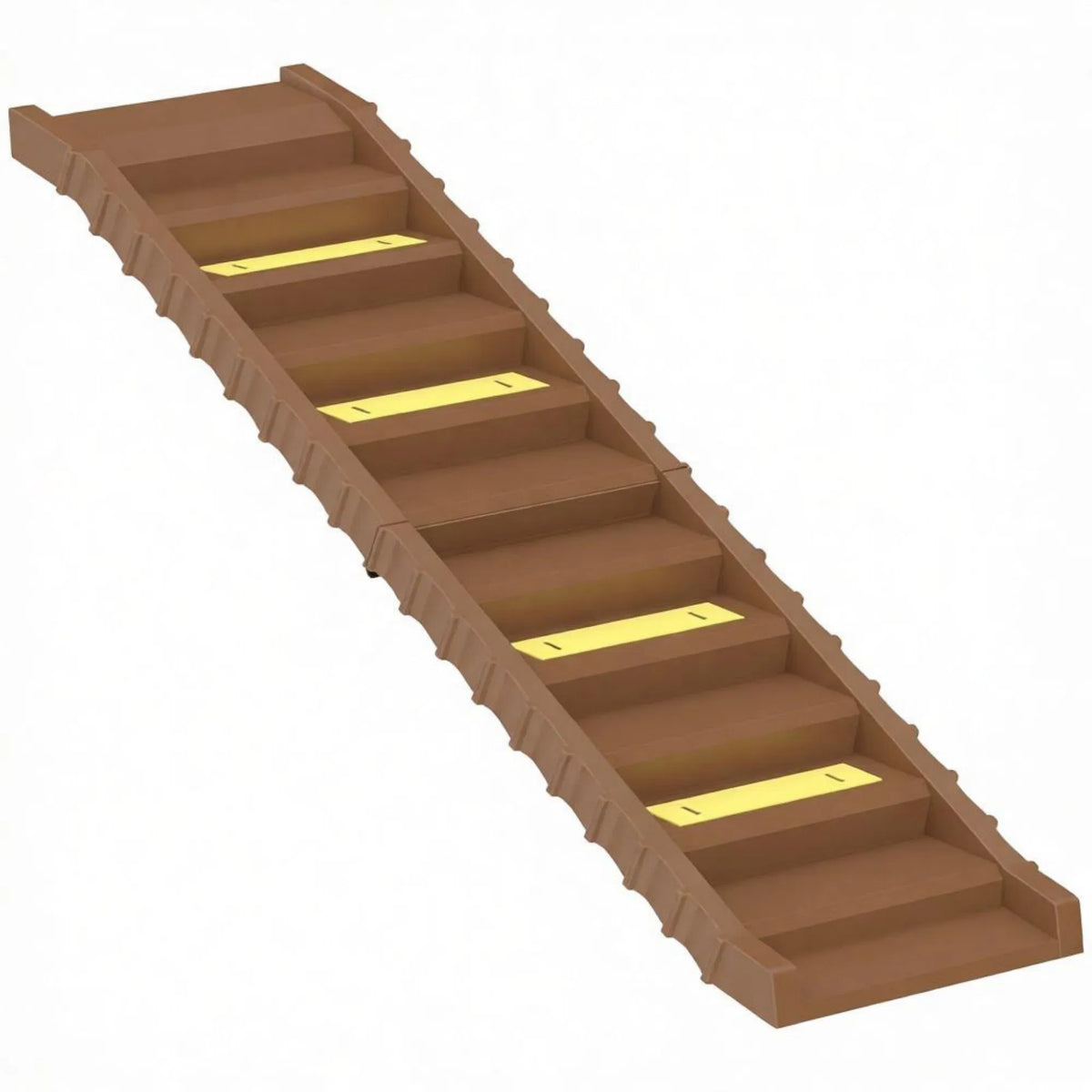 Brown Portable Dog Ramp Foldable Stairs for Medium Small Dogs to Get on Car Truck SUV - view 2