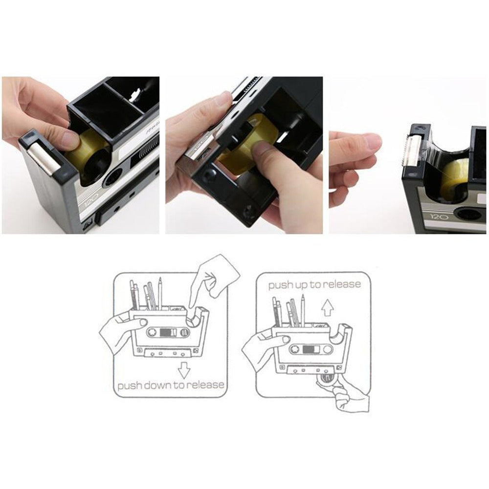 Cassette Tape Dispenser Pen Holder Vase Pencil Pot - view 5