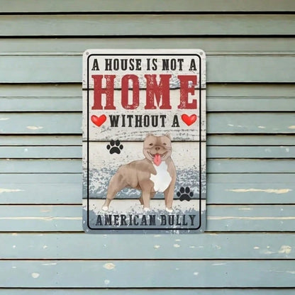 1pc Retro American Bulldog Metal Wall Sign, Waterproof Rustproof Dog Lover Home Decor - view 2