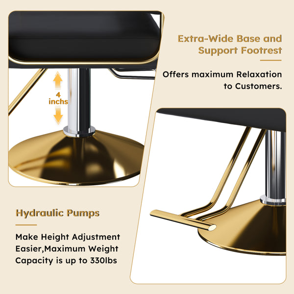 Hydraulic Salon Chair - 360° Swivel Barber Stylist Chair With Pump, Non-Tilting Hairdressing Chair For Hair Salons - view 5