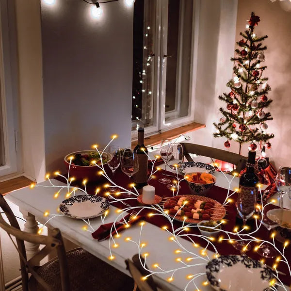 Lighted Birch Garland 7.87FT Lighted Twig Vine Lights 144LED Birch Garland With Lights String Light With Timer 8 Modes - view 4