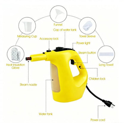 1400W Handheld Steam Cleaner, 257 High Pressure Steamer with 14-Piece Accessories, Chemical-Free Steam Mop for Kitchen - view 8