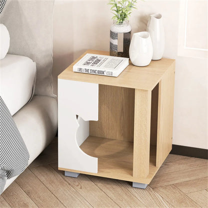 Multipurpose Wooden Cat House Nightstand, Sturdy Metal Base Anti-Slip Pet Furniture - view 7