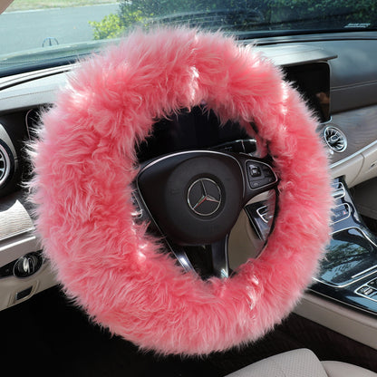 Car Steering Wheel Cover Wool Non-Slip Cover Steering Wheel Protector - view 2