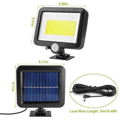 Outdoor Solar Wall Light,Motion & Light Sensor Activated,100 LED Beads,IP65 Waterproof - view 10