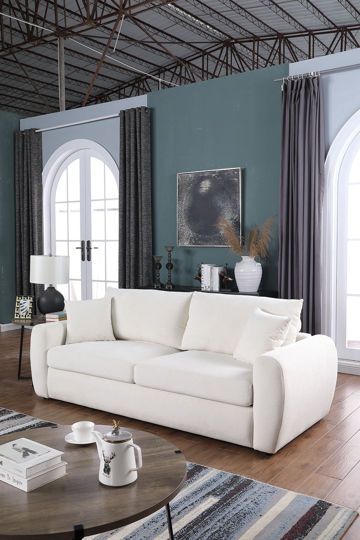 Modern Minimalist Comfortable Compressed BEIGE Sofa - view 8